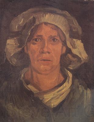 Vincent Van Gogh Head of a Peasant Woman with White Cap (nn04)